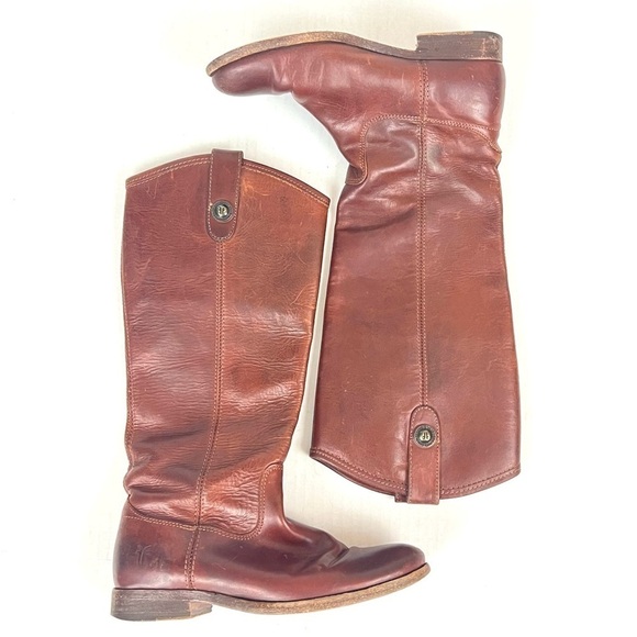 Frye Melissa Button Cognac Boots - Size 6 - Picture 5 of 11